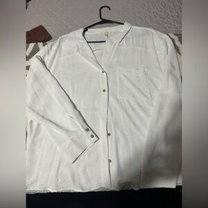 White Button-Up Women's Top